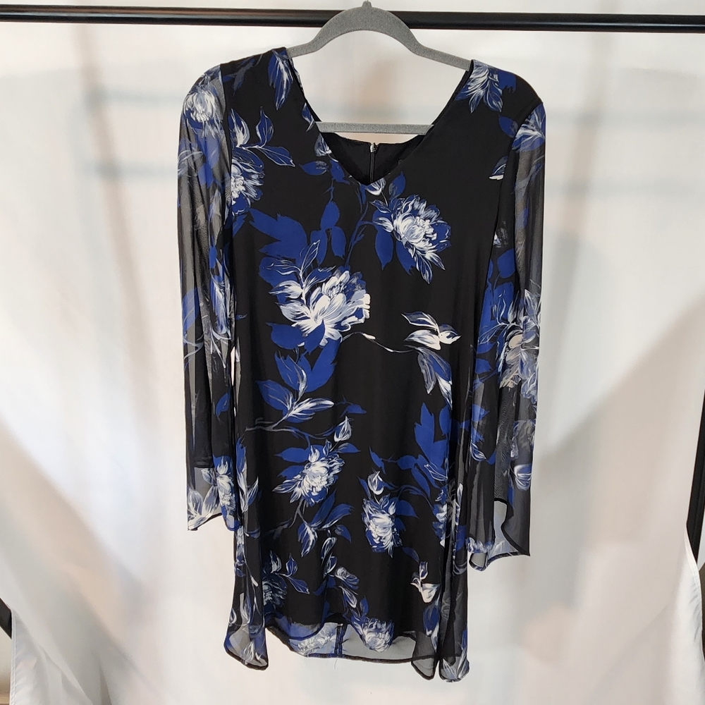 Karen Kane midnight sun chiffon dress NWT size M
